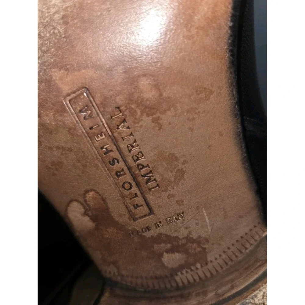 Men's Florsheim Imperial Black Zip Made In Italy Boots Sz 7D